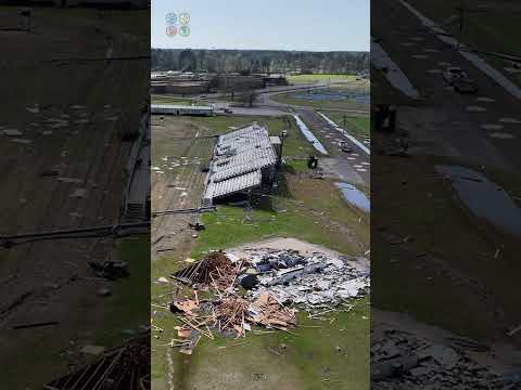 Tornado Damage in Amory, Mississippi – Aftermath Drone Footage 3/25/23