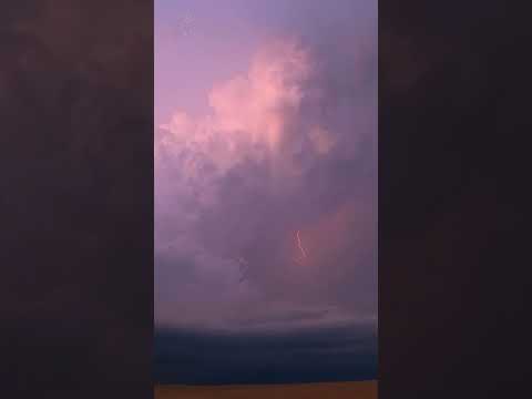 Incredible Sunset Supercell Lightning Storm in Kansas