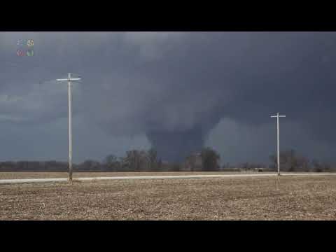 Massive High Contrast Wedge Tornado Near Ottumwa, Iowa