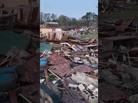 Tornado Devastation in Wynn, Arkansas Damage Survey 4/1/23
