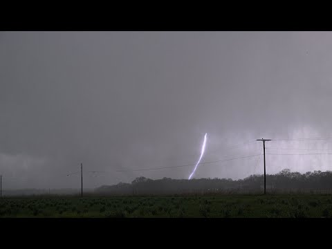Large Violent Tornado Hits Cole, Oklahoma – In 4K