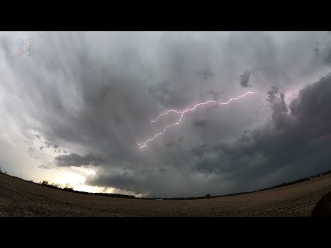 Lightning Fills The Sky During Severe Storm Near Harvard, Illinois