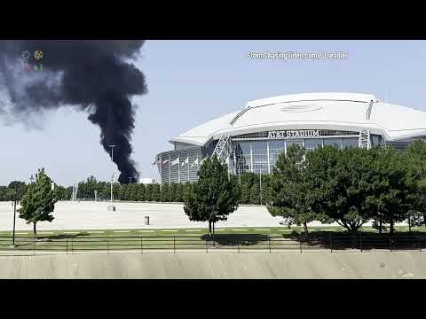 Can’t Make This Up, Brush Fire Catches Row Porta Potty’s On Fire At Dallas Cowboys Stadium