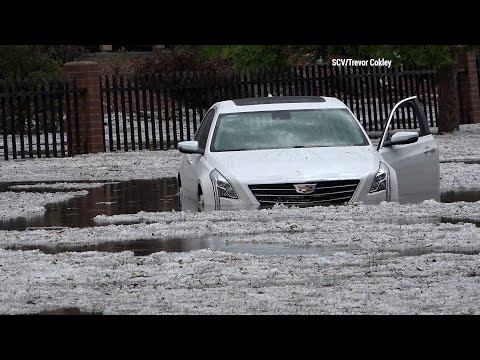 Extreme Hail & Flash Flooding Traps Motorists In Colorado Springs, CO