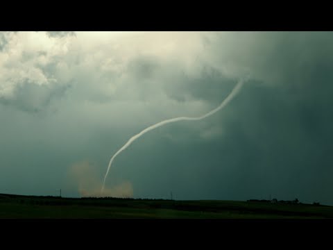 Amazing Photogenic Tornado South of Kimball Nebraska With Large Debris