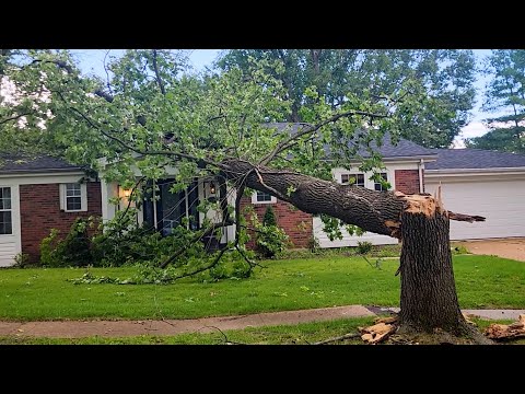 Storm aftermath and cleanup for a second day, St Louis, MO Metro – 7/2/2023